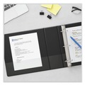 Binders | Universal UNV20741PK 11 x 8.5 1 in. Capacity Slant D-Ring View Binder, 3 Rings - Black (12/Carton) image number 5