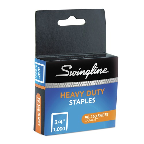 Staples | Swingline S7035319P 0.75 in. Leg 0.5 in. Crown S.F. 13 Heavy-Duty Steel Staples (1000/Box) image number 0