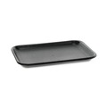 Food Trays, Containers, and Lids | Pactiv Corp. 0TFB02S00000 8.2 in. x 5.7 in. x 0.65 in. No. 2S Foam Supermarket Tray - Black (500/Carton) image number 1