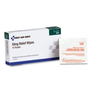  | PhysiciansCare by First Aid Only 19-002 First Aid Sting Relief Pads (10/Box)