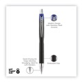 Pens | uni-ball 73833 Jetstream 1 mm Retractable Hybrid Gel Pen - Blue Ink/Black/Silver/Blue Barrel/Bold (1-Dozen) image number 5
