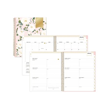 Blue Sky 140092 11 in. x 8.5 in. 12-Month (Jan-Dec 2026) Day Designer Coming Up Roses Weekly/Monthly Planner