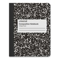 Notebooks & Pads | Universal UNV20940 9.75 in. x 7.5 in. Medium/College Rule Composition Book - Black Marble Cover (100 Sheets) image number 0