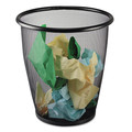 Trash Cans | Safco 9717BL Onyx 5-Gallon Round Steel Mesh Wastebasket - Black image number 1