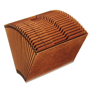 Pendaflex R217AHD Heavy-Duty 1/3-Cut Tabs Open-Top 21-Section Expanding Stadium File - Letter Size/Redrope