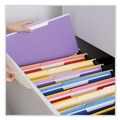 File Folders | Universal UNV12305 1/3-Cut Assorted Tab Interior File Folders - Letter Size, Violet (100/Box) image number 3