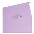 File Folders | Smead 64064 1/5 Cut Tab Letter Size Colored Hanging File Folders - Lavender (25/Box) image number 2