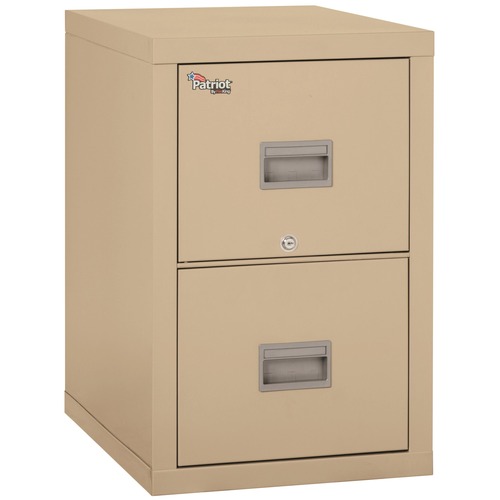 Office Filing Cabinets & Shelves | FireKing 2P1825-CPA Patriot 17.75 in. x 25 in. x 27.75 in. 1-Hour Fire Protection 2 Legal/Letter File Drawers Insulated Fire File - Parchment image number 0