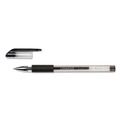 Pens | Universal UNV39510 0.7 mm. Medium Comfort Grip Stick Gel Pen - Black Ink, Clear/Black Barrel (1-Dozen) image number 3