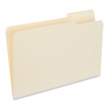 File Folders | Universal UNV15123 1/3-Cut Top Tabs Right Position 11 Point File Folders - Legal Size, Manila (100-Piece/Box) image number 1