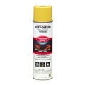 Painting | Rust-Oleum RST203034CT 17 oz. Aerosol Can Industrial Choice Precision Line Marking Paint - Flat High-Visibility Yellow (12/Carton) image number 0