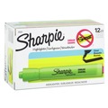 Highlighters | Sharpie 25026 Chisel Tip Tank Style Highlighters - Fluorescent Green Ink/Green Barrel (1-Dozen) image number 0