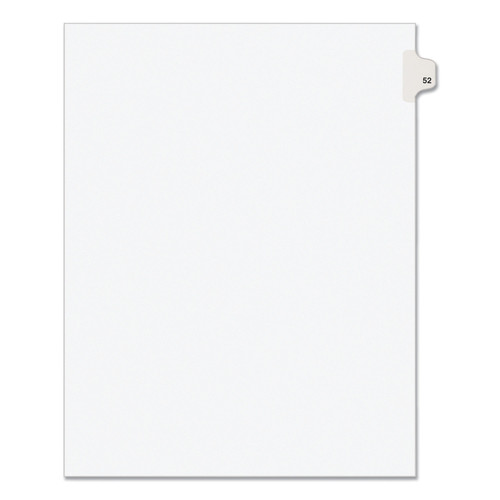 Back to School Sale | Avery 01052 11 x 8.5 Avery Style Preprinted Legal Exhibit Side 10-Tab Index Dividers - White (25/Pack) image number 0