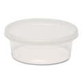 Food Trays, Containers, and Lids | GEN TD40008E 8 oz. Plastic Deli Containers with Lid - Clear (240/Carton) image number 0