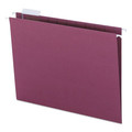 File Folders | Smead 64073 Letter Size 1/5-Cut Tabs Colored Hanging File Folders - Maroon (25/Box) image number 1