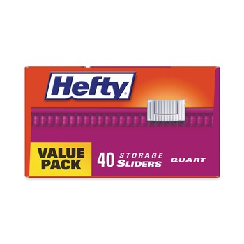  | Hefty 00R88075 8 in. x 7 in. 1-Quart Slider Stand and Fill Food Storage Bags - Clear (360/Carton)