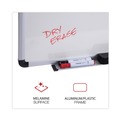 White Boards | Universal UNV43725 72 in. x 48 in. Modern Melamine Dry Erase Board - White Surface, Aluminum Frame image number 2