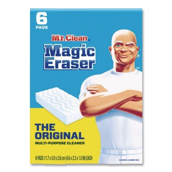 PRODUCTS | Mr. Clean 79009PK 2.3 in. x 4.6 in. 1 in. Thick Magic Eraser - White (6/Pack)
