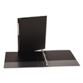Binders | Avery 04301 1 in. Capacity 11 x 8.5 Economy Non-View Binder with 3 Round Rings - Black image number 2