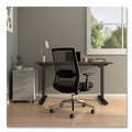 Office Chairs | Alera ALEAD41BME17 18.15 in. to 21.89 in. Seat Height Supports 275 lbs. Ashdale Ergonomic Fabric Swivel Task Chair - Black Seat/Back, Silver Base image number 6