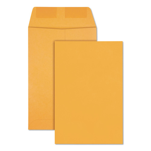 Envelopes & Mailers | Quality Park QUA40765 Catalog Envelope, #1, Square Flap, Gummed Closure, 6 X 9, Brown Kraft, 500/box image number 0
