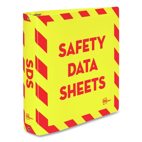Binders | Avery 77712 11 in. x 8.5 in. 3-Ring UltraDuty Safety Data Sheet Binders with 2 in. Capacity - Yellow/Red image number 0