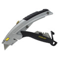 Box Cutters & Utility Knives | Stanley 10-788 6.63 in. Metal Handle Curved Quick-Change Utility Knife with (3) Stainless Steel Retractable Blades - Black/Chrome image number 2