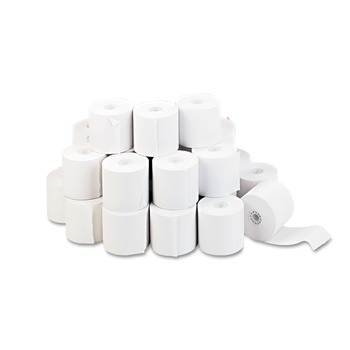 Universal UNV35710GN Impact/Inkjet Print 0.5 in. Core 2.25 in. x 130 ft. Bond Paper Rolls - White (100/Carton)