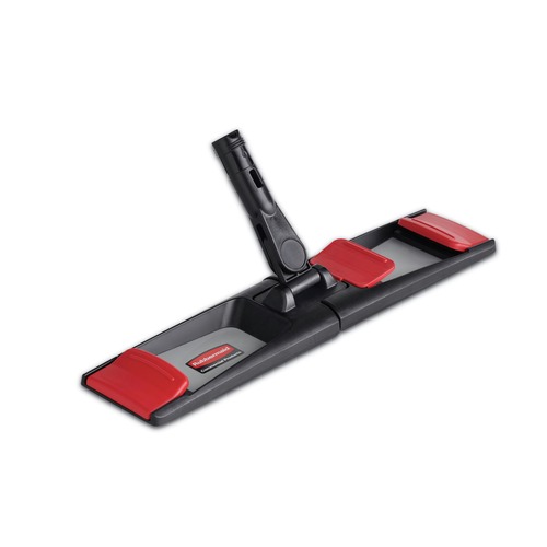 Mops | Rubbermaid Commercial 2132428 18.25 in. x 4 in. Adaptable Flat Mop Frame - Black/Gray/Red image number 0