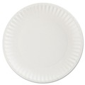 Bowls and Plates | AJM Packaging Corporation AJM PP9GRAWH 9 in. Diameter Paper Plates - White (100/Pack, 12 Packs/Carton) image number 3