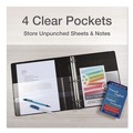 Binders | Cardinal 10321CB 11 in. x 8-1/2 in. ClearVue 3-Ring 2 in. Capacity Easy Open Slant-D Ring Binder - Black image number 4