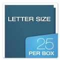 File Folders | Oxford 57702 11 in. x 8.5 in. 0.5 in. Capacity Twin-Pocket Folders with 3 Fasteners - Blue (25/Box) image number 6