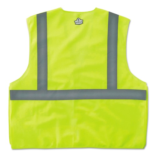 Safety & First Aid | Ergodyne 21077 GloWear 8215BA Type R Class 2 Econo Breakaway Mesh Safety Vest 2X-Large to 3X-Large Lime image number 0
