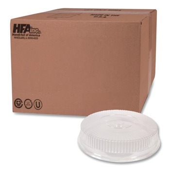 Handi-Foil 2012DL 16 in. Diameter Round Embossed Plastic Dome Lid Fits 212/213 - Clear (25/Carton)