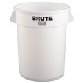 Trash & Waste Bins | Rubbermaid Commercial FG263200WHT 32 gal. Plastic Vented Round Brute Container - White image number 0