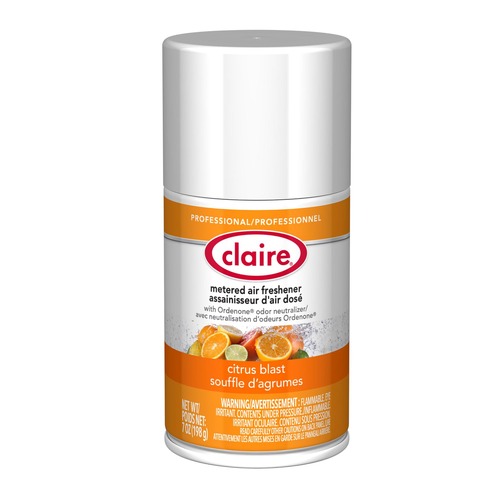 Cleaning & Janitorial Supplies | Claire 1000003940 7 oz. Aerosol Spray Metered Air Freshener - Citrus Blast (12/Carton) image number 0