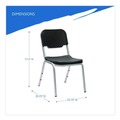 Office Chairs | Iceberg 64111 Rough n Ready 17.5 in. Seat Height Supports Up to 500 lbs. Stack Chair - Black Seat/Back/Base (4/Carton) image number 7