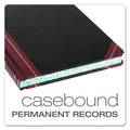 Notebooks & Pads | Boorum & Pease 21-300-R 10.13 x 7.78 Sheets Single-Page Record-Rule Extra-Durable Bound Book - Black/Maroon/Gold Cover image number 5