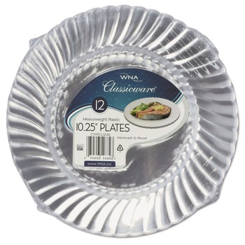 PRODUCTS | WNA RSCW101212 10.25 in. Diameter Classicware Plastic Dinnerware Plates - Clear (12/Pack)