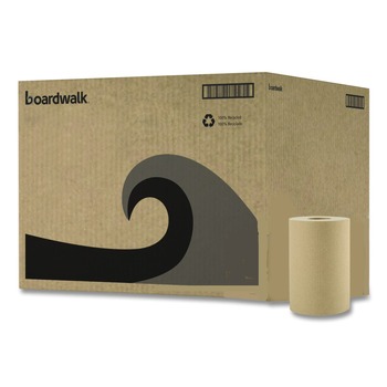 Boardwalk B6252 8 in. x 350 ft. 1-Ply Hardwound Paper Towels - Natural (12/Carton)