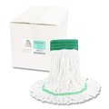  | Boardwalk BWK502WHCT Super Loop Wet Mop Head with Cotton/Synthetic Fiber and 5 in. Headband - Medium, White (12/Carton) image number 0