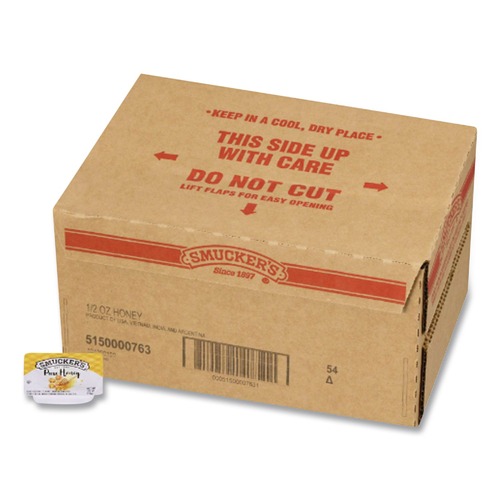 Snacks | Smucker's 5150000763 0.5 oz Smucker's Honey Single Serving Packs (200/Carton) image number 0