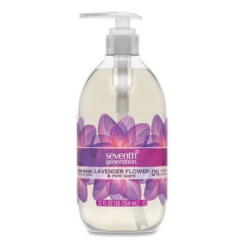 Seventh Generation SEV 22926CT 12 oz. Pump Bottle Natural Hand Wash - Lavender Flower and Mint (8/Carton)