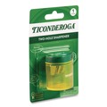 Pencil Sharpeners | Ticonderoga X39201-0001 Two Hole Pencil Sharpener, 2 x 2 x 1.25, Green/Yellow image number 2