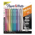 Pens | Paper Mate 2208638 Medium 0.8 mm InkJoy Metallic Retractable Gel Pen - Assorted Ink, Assorted Barrel (10/Pack) image number 0