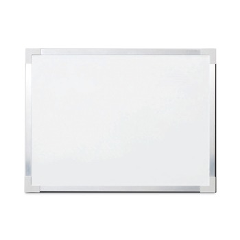 Flipside 17641 48 in. x 36 in. Framed Dry Erase Board - White Surface, Satin Aluminum Frame