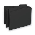 File Folders | Smead 10243 1/3-Cut Tabs Assorted Letter Size 0.75 in. Expansion Interior File Folders - Black/Gray (100/Box) image number 0