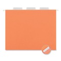 File Folders | Universal UNV14122 1/5-Cut Tab, Deluxe Bright Color Hanging File Folders - Letter Size, Orange (25/Box) image number 1