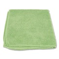 Cleaning Cloths | Boardwalk BWK12GRECLOTH 12 in. x 12 in. Microfiber Cloths - Green (12/Pack) image number 2
