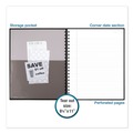 Notebooks & Pads | Cambridge Limited 06100 11 in. x 8.5 in. 1-Subject Wide/Legal Rule Hardbound Notebook with Pocket - Black Cover (96 Sheets) image number 5